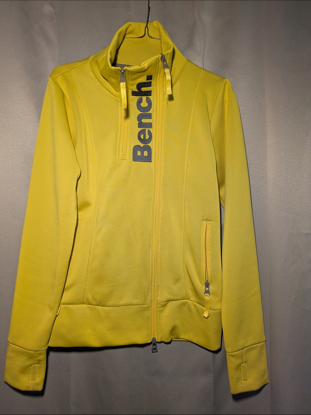 Bench Yellow High-Collar Zip Jacket